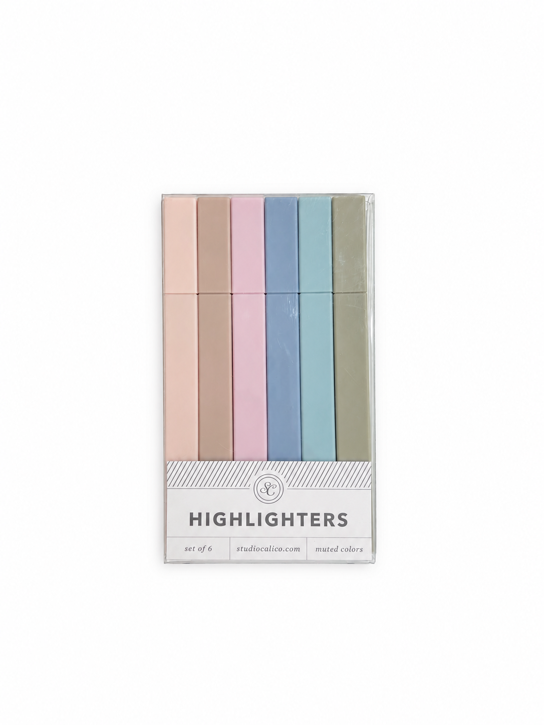 Set de 6 surligneurs aux tons doux